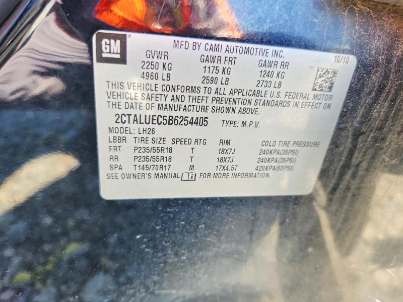 Aukcja sprzedaży 2011 Gmc Terrain, vin: 2CTALUEC5B6254405, numer aukcji: 55703996