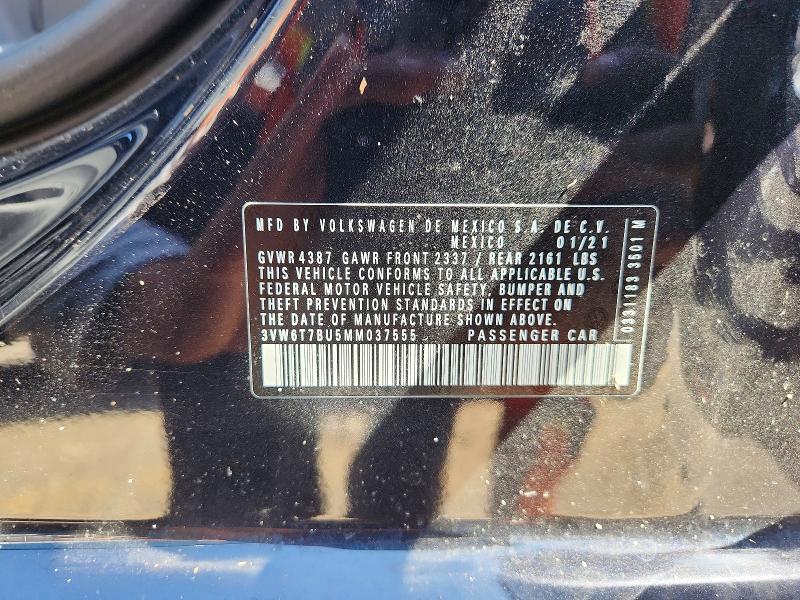 Aukcja sprzedaży 2021 Volkswagen Jetta, vin: 3VW6T7BU5MM037555, numer aukcji: 58587756