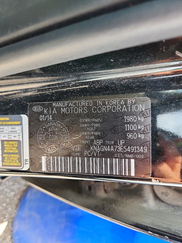 Продажа на аукционе авто 2014 Kia Optima, vin: KNAGN4A73E5491349, номер лота: 56497596