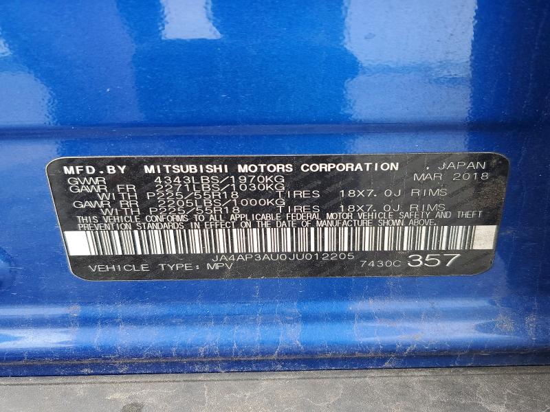 Продаж на аукціоні авто 2018 Mitsubishi Outlander Sport, vin: JA4AP3AU0JU012205, номер лоту: 55178576