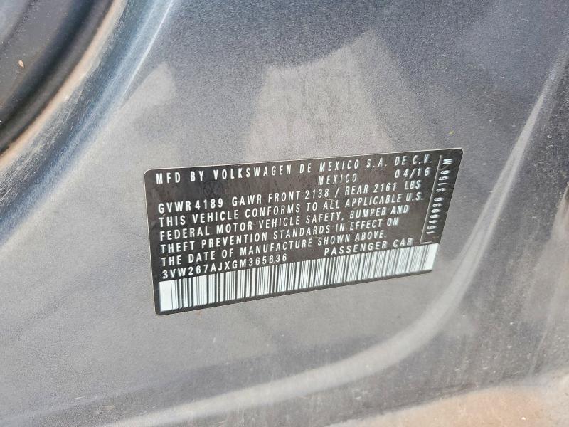 Aukcja sprzedaży 2016 Volkswagen Jetta, vin: 3VW267AJXGM365636, numer aukcji: 58517436