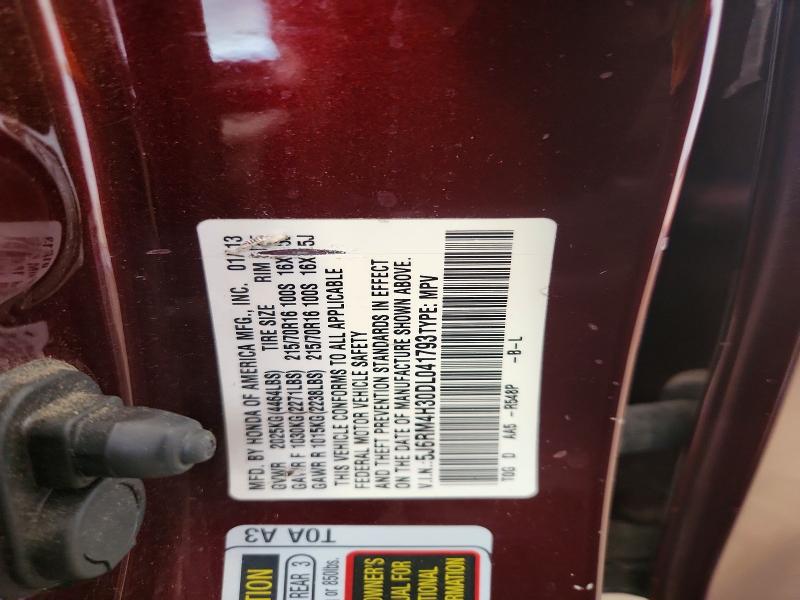 56794706 :رقم المزاد ، 5J6RM4H30DL041793 vin ، 2013 Honda Cr-v مزاد بيع