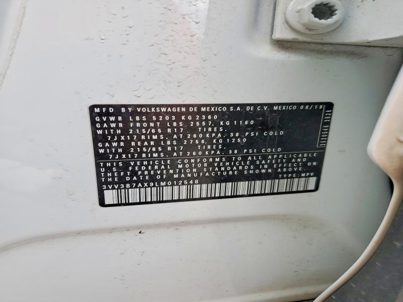 Продаж на аукціоні авто 2020 Volkswagen Tiguan, vin: 3VV3B7AX9LM012548, номер лоту: 57964716