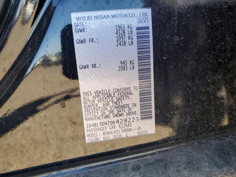 Продажа на аукционе авто 2025 Nissan Altima, vin: 1N4BL4DV2SN428225, номер лота: 56471606