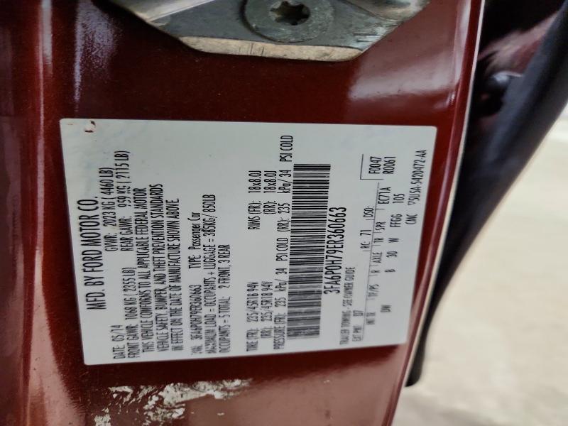 Продаж на аукціоні авто 2014 Ford Fusion, vin: 3FA6P0H79ER360663, номер лоту: 57050876