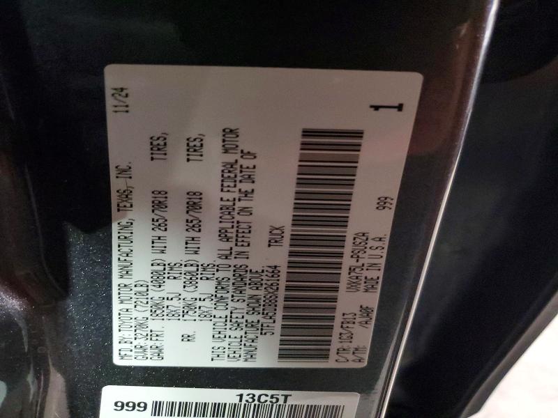 53142976 :رقم المزاد ، 5TFLA5DB8SX261664 vin ، 2025 Toyota Tundra مزاد بيع