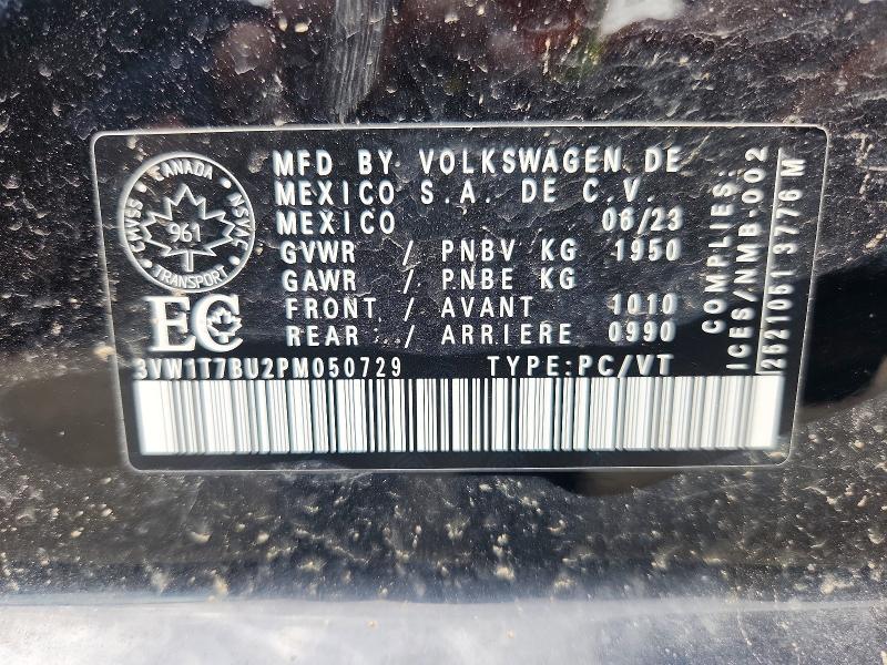 Продаж на аукціоні авто 2023 Volkswagen Jetta, vin: 3VW1T7BU2PM050729, номер лоту: 58254336