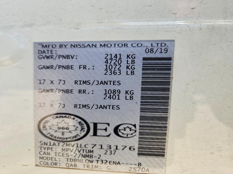 Продажа на аукционе авто 2020 Nissan Rogue, vin: 5N1AT2MV1LC713176, номер лота: 59002126