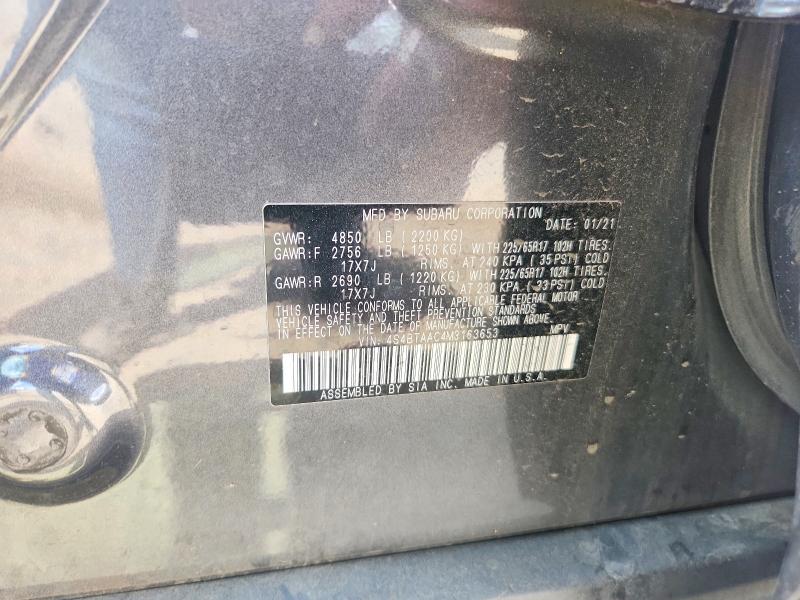 Продаж на аукціоні авто 2021 Subaru Outback, vin: 4S4BTAAC4M3163653, номер лоту: 58090336