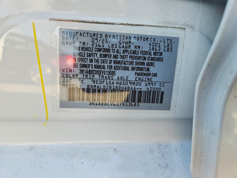 58706506 :رقم المزاد ، 3N1AB8CV6SY413685 vin ، 2025 Nissan Sentra مزاد بيع