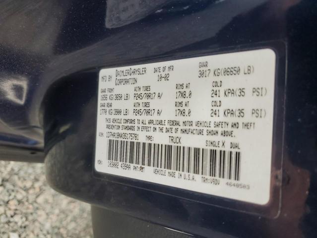 Продажа на аукционе авто 2003 Dodge Ram 1500, vin: 1D7HA18NX3S175781, номер лота: 56722706