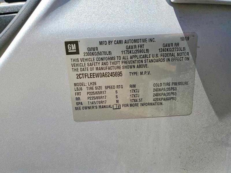 2010 Gmc Terrain მანქანა იყიდება აუქციონზე, vin: 2CTFLEEW0A6245695, აუქციონის ნომერი: 58061936