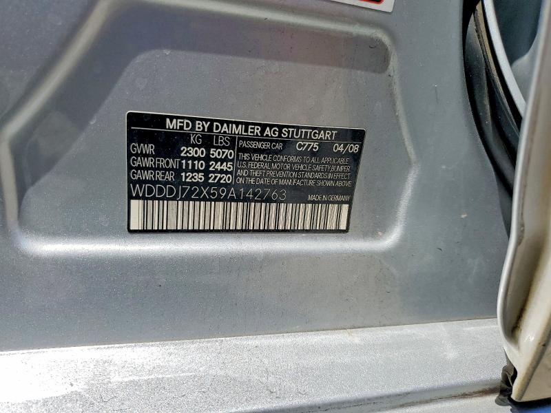 Aukcja sprzedaży 2009 Mercedes-benz Cls, vin: WDDDJ72X59A142763, numer aukcji: 59116426