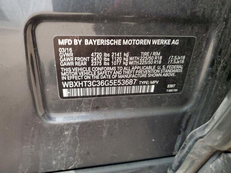 Продажа на аукционе авто 2016 Bmw X1, vin: WBXHT3C36G5E53687, номер лота: 57728936
