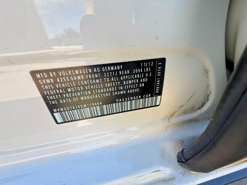 Aukcja sprzedaży 2013 Volkswagen Gti, vin: WVWGD7AJ8DW119484, numer aukcji: 57618976