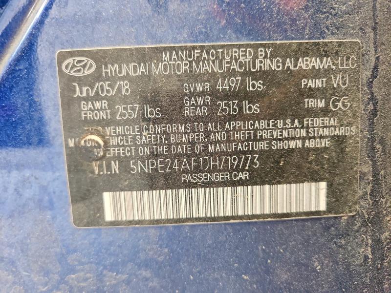 Aukcja sprzedaży 2018 Hyundai Sonata, vin: 5NPE24AF1JH719773, numer aukcji: 56312686