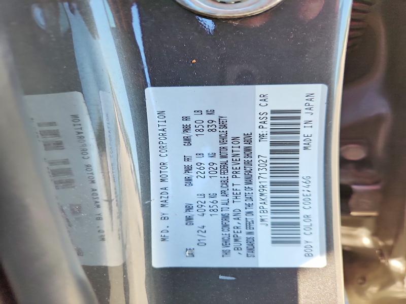 56605596 :رقم المزاد ، JM1BPAKM9R1713027 vin ، 2024 Mazda 3 مزاد بيع