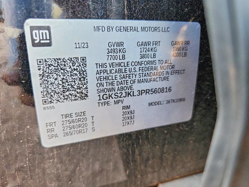 Продаж на аукціоні авто 2023 Gmc Yukon Xl, vin: 1GKS2JKL3PR560816, номер лоту: 52353816