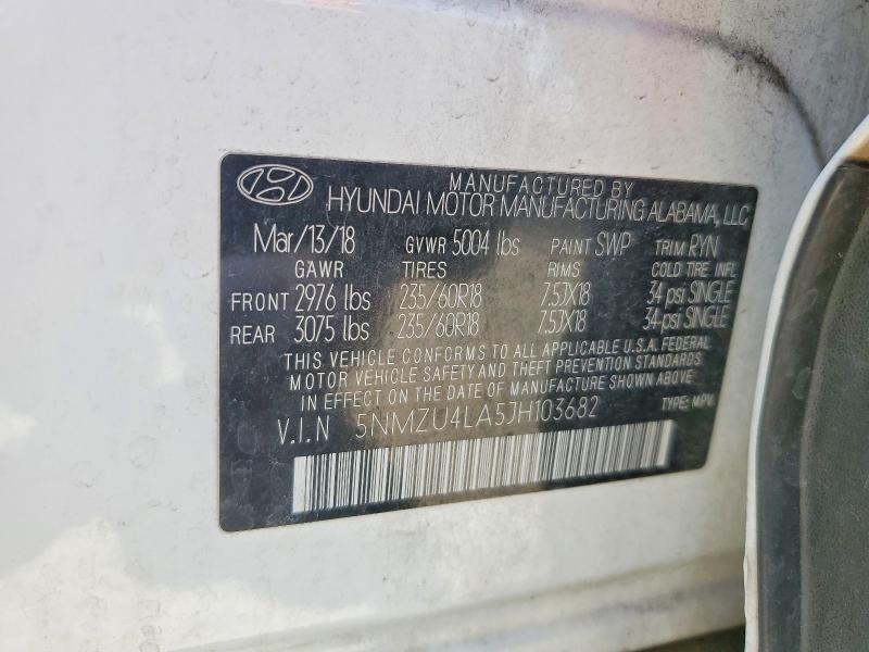 Auction sale of the 2018 Hyundai Santa Fe Sport, vin: 5NMZU4LA5JH103682, lot number: 55618346