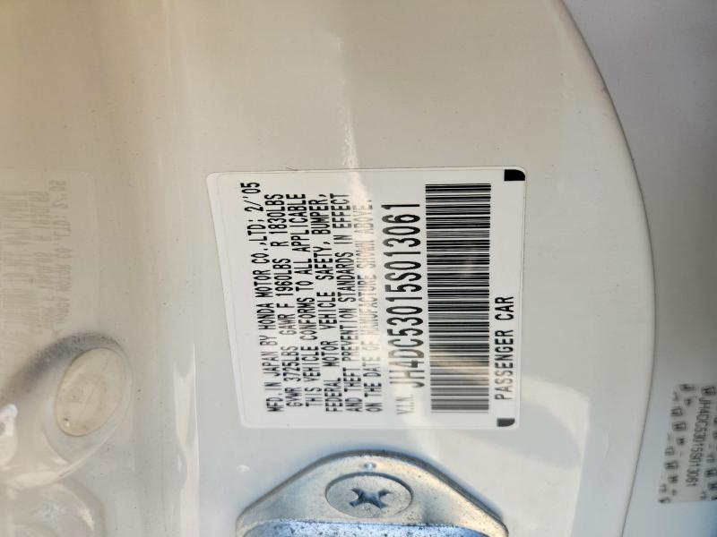 56192926 :رقم المزاد ، JH4DC53015S013061 vin ، 2005 Acura Rsx مزاد بيع