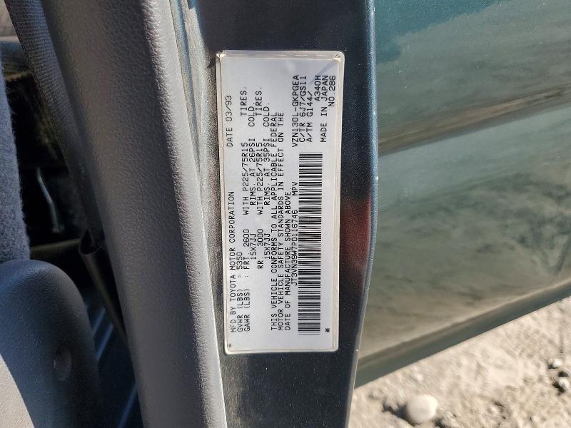 1993 Toyota 4runner მანქანა იყიდება აუქციონზე, vin: JT3VN39W7P0116746, აუქციონის ნომერი: 57907746