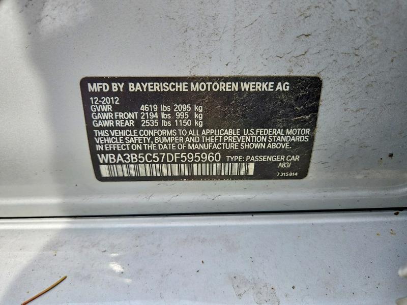 Aukcja sprzedaży 2013 Bmw 328, vin: WBA3B5C57DF595960, numer aukcji: 58687186