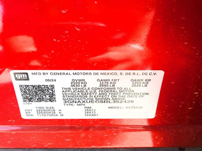 Aukcja sprzedaży 2024 Chevrolet Equinox, vin: 3GNAXUEG5RL352429, numer aukcji: 57220586
