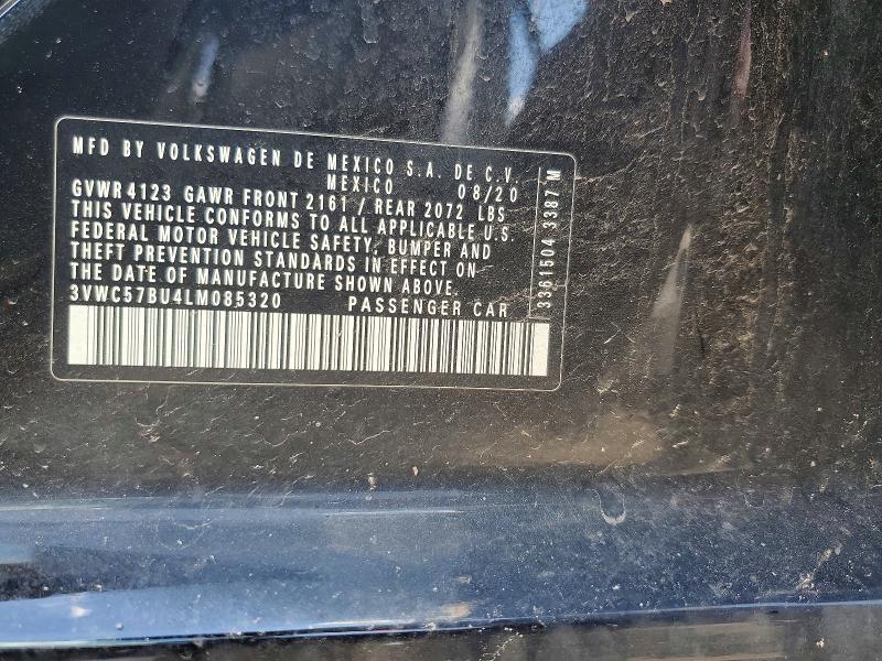 Продаж на аукціоні авто 2020 Volkswagen Jetta, vin: 3VWC57BU4LM085320, номер лоту: 58726846