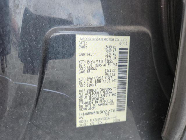 Продаж на аукціоні авто 2014 Nissan Xterra, vin: 5N1AN0NW8EN807276, номер лоту: 57839516