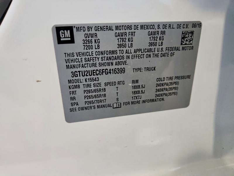 56836626 :رقم المزاد ، 3GTU2UEC6FG416399 vin ، 2015 Gmc Sierra مزاد بيع