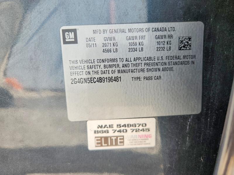 Продажа на аукционе авто 2011 Buick Regal, vin: 2G4GN5EC4B9196481, номер лота: 58318486