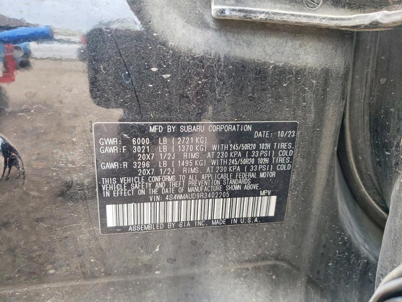 Продаж на аукціоні авто 2024 Subaru Ascent, vin: 4S4WMAUD9R3402205, номер лоту: 55746346