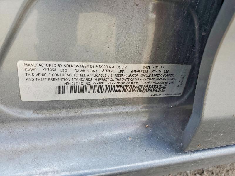 Aukcja sprzedaży 2011 Volkswagen Jetta, vin: 3VWPL7AJ9BM675669, numer aukcji: 57648436