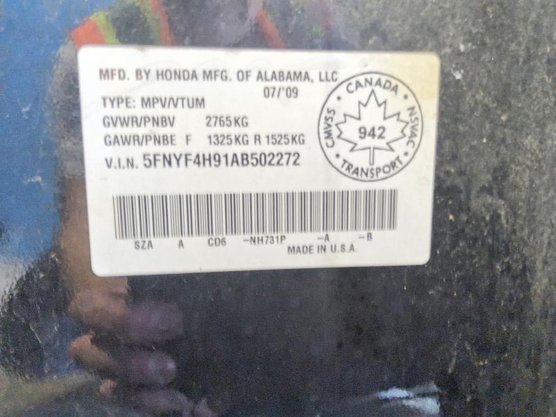 Продаж на аукціоні авто 2010 Honda Pilot, vin: 5FNYF4H91AB502272, номер лоту: 57217526