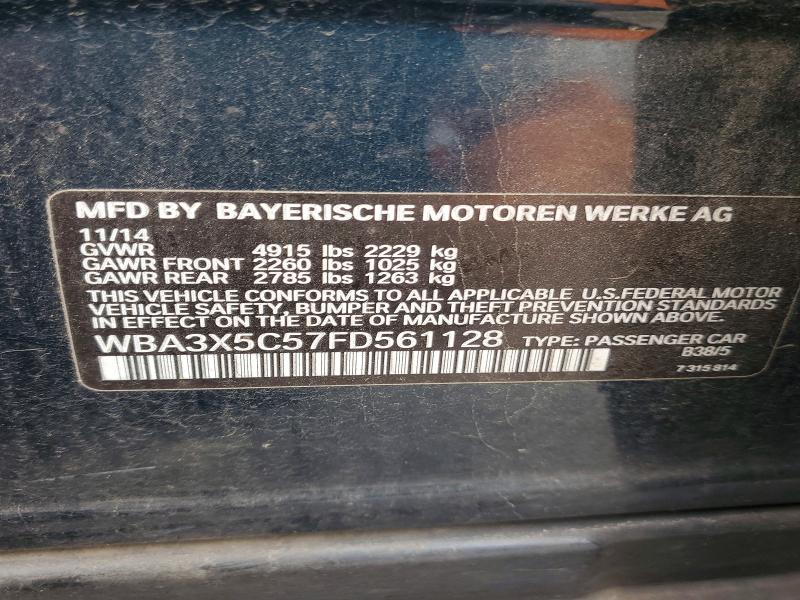 58733866 :رقم المزاد ، WBA3X5C57FD561128 vin ، 2015 Bmw 328 مزاد بيع