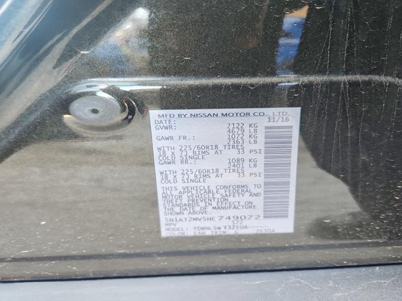 Продажа на аукционе авто 2017 Nissan Rogue, vin: 5N1AT2MV5HC749072, номер лота: 56232666