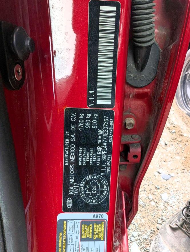 57307466 :رقم المزاد ، 3KPFL4A77JE207367 vin ، 2018 Kia Forte مزاد بيع