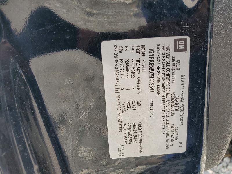Продажа на аукционе авто 2007 Cadillac Escalade, vin: 1GYFK66897R419341, номер лота: 55604206