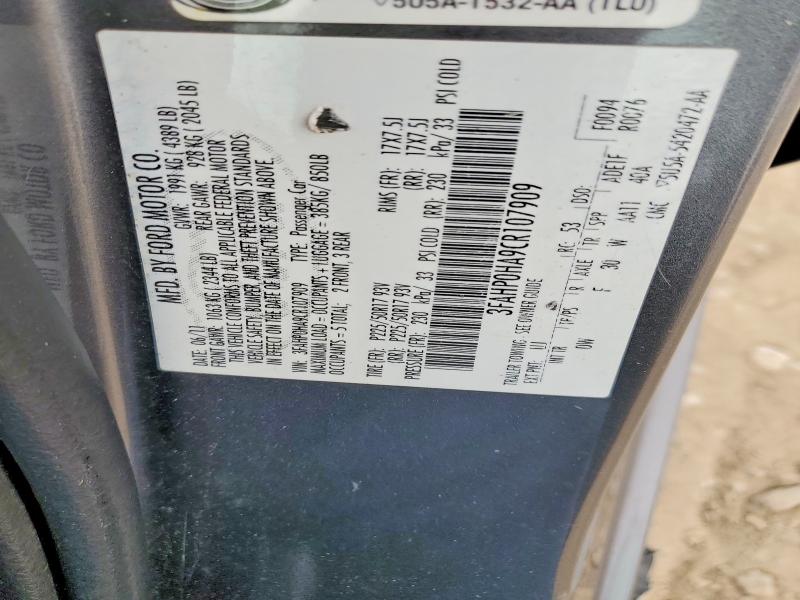 Aukcja sprzedaży 2012 Ford Fusion, vin: 3FAHP0HA9CR107909, numer aukcji: 58381776