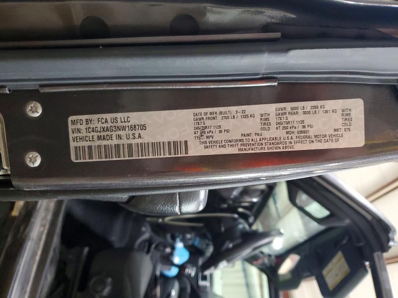 Продажа на аукционе авто 2022 Jeep Wrangler, vin: 1C4GJXAG3NW168705, номер лота: 56784206