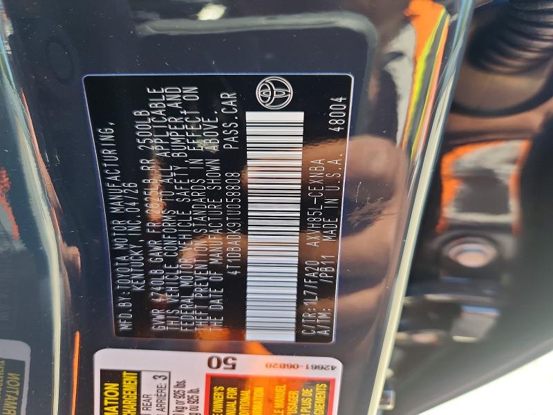 Aukcja sprzedaży 2026 Toyota Camry, vin: 4T1DBADK9TU058808, numer aukcji: 54810326