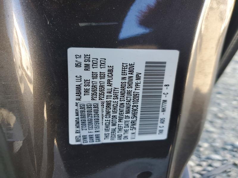 Продажа на аукционе авто 2012 Honda Odyssey, vin: 5FNRL5H69CB102097, номер лота: 58091766
