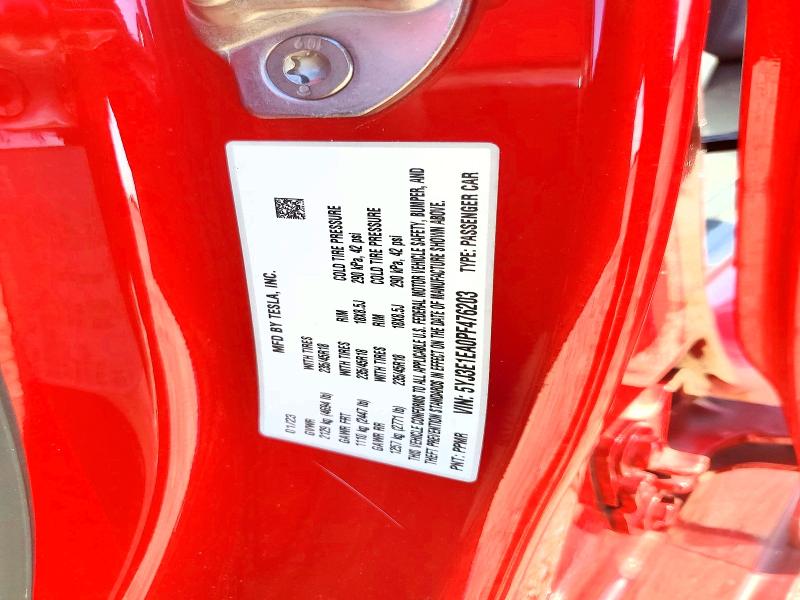 Aukcja sprzedaży 2023 Tesla Model 3, vin: 5YJ3E1EA0PF476203, numer aukcji: 56547156