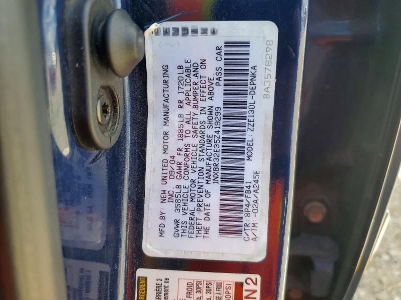 56719746 :رقم المزاد ، 1NXBR32E35Z419299 vin ، 2005 Toyota Corolla مزاد بيع