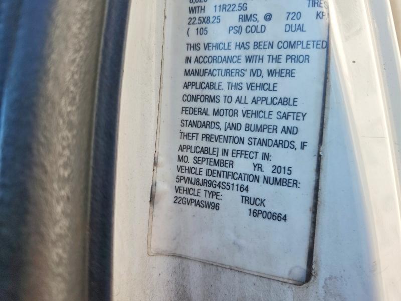Продажа на аукционе авто 2016 Hino 268a, vin: 5PVNJ8JR9G4S51164, номер лота: 56217256
