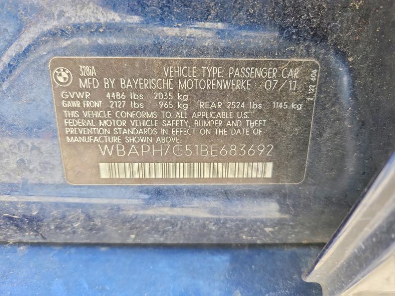 Aukcja sprzedaży 2011 Bmw 328, vin: WBAPH7C51BE683692, numer aukcji: 56231866