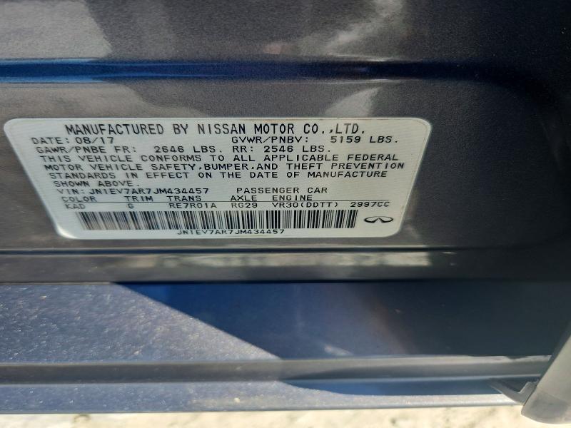 Aukcja sprzedaży 2018 Infiniti Q50, vin: JN1EV7AR7JM434457, numer aukcji: 55940946