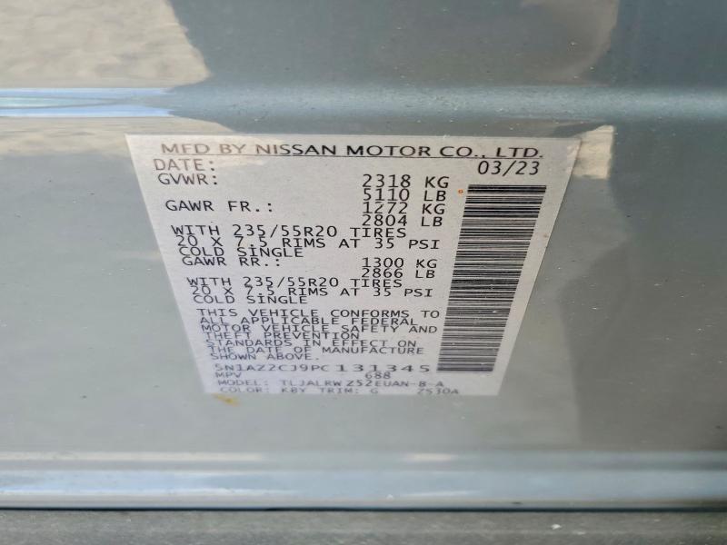 Aukcja sprzedaży 2023 Nissan Murano, vin: 5N1AZ2CJ9PC131345, numer aukcji: 59201256