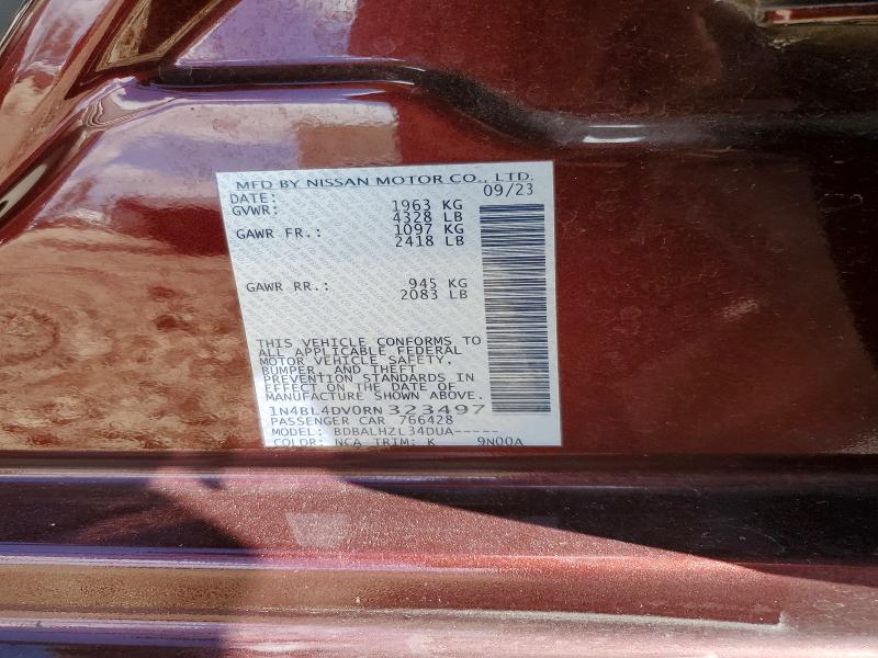 Продажа на аукционе авто 2024 Nissan Altima, vin: 1N4BL4DV0RN323497, номер лота: 56660636
