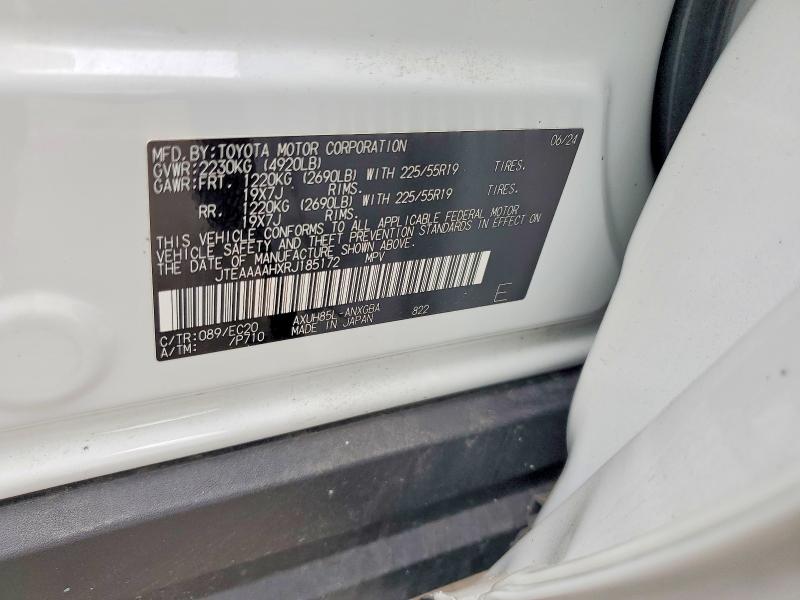 56306576 :رقم المزاد ، JTEAAAAHXRJ185172 vin ، 2024 Toyota Venza مزاد بيع